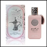 Pink Dirham Wardi parfumspray bottle en box voor Ard al Zaafaran Dirham Wardi